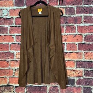 Women’s long Faux suede vest